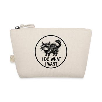 I Do What I Want Cat Logo - Organic Pouch - nature - Front