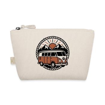 Iconic Retro Vanlife Camper Bus - Organic Pouch - nature - Front