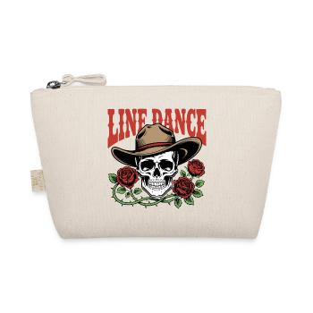 Line Dance Skull Roses - Organic Pouch - nature - Front