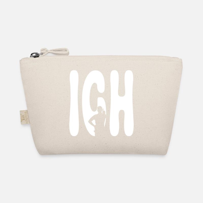 Ich Silhouette Typo Kraft - Daumen hoch Bio-Täschchen