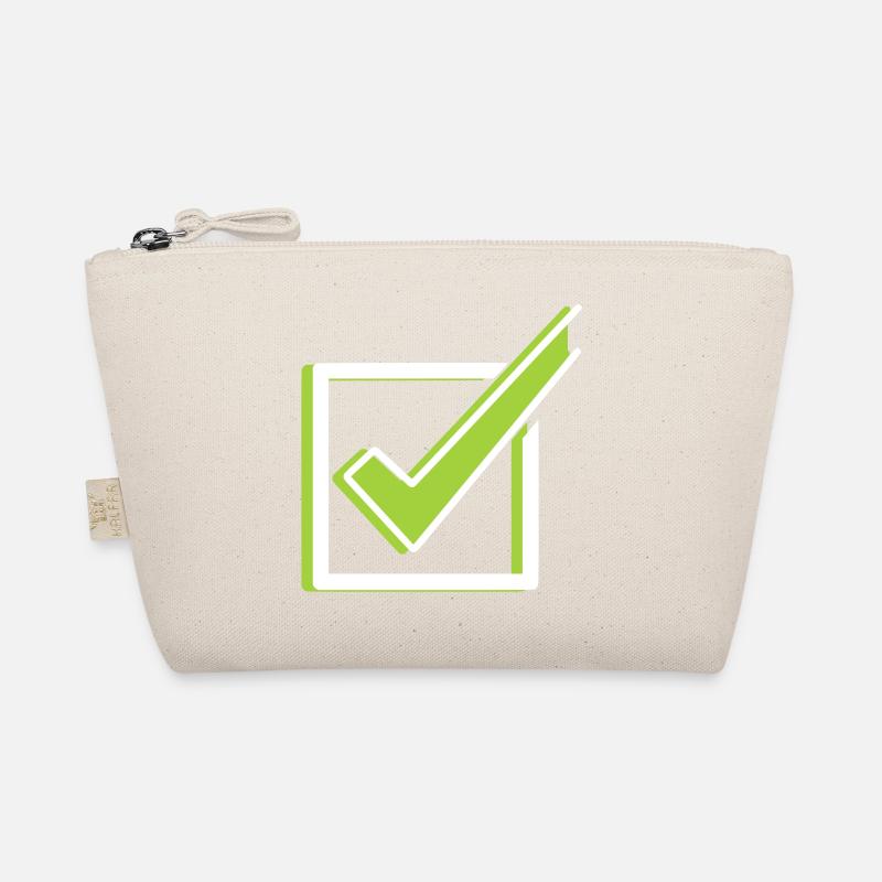 Häkchen Box Check 3D Outline Bio-Täschchen