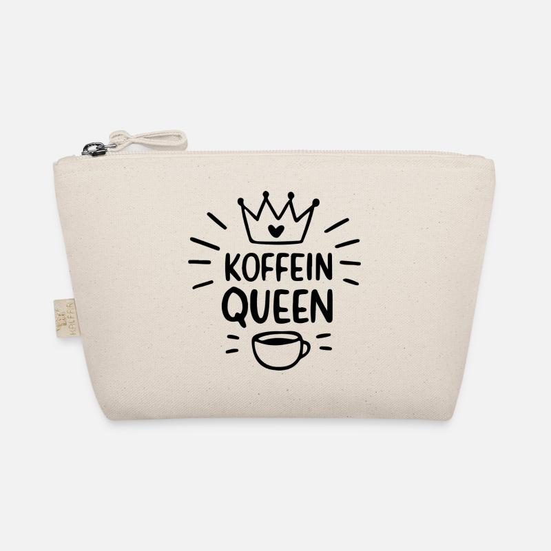 Schwarze Silhouette Koffein queen Morgenmuffel Bio-Täschchen