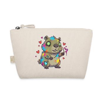 Brightly painted rodent with heart magic - Organic Pouch - nature - Front