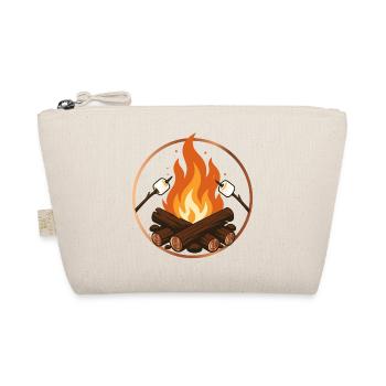 Campfire with Marshmallows Camping Motif - Organic Pouch - nature - Front