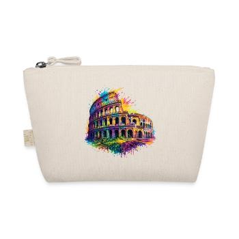 Colosseum Rome colorful splash design Italy - Organic Pouch - nature - Front