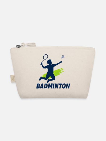 Badminton Kids Tshirt design - Bio-Täschchen - Natur - Vorne