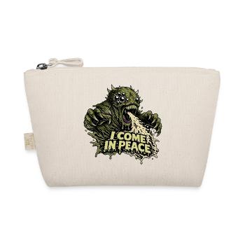 I Come In Peace Monster Horror Spruch - Bio-Täschchen - Natur - Vorne