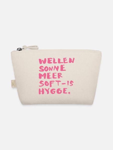 hygge words pink - Bio-Täschchen - Natur - Vorne