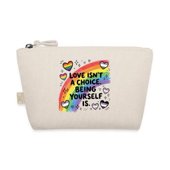 Pride Month LGBT – Liebe ist keine Wahl. Du zu sein - Bio-Täschchen - Natur - Vorne