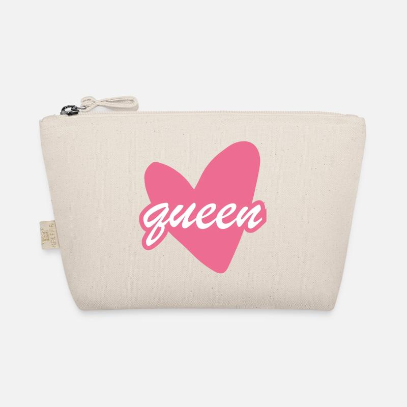 Queen Heart Script Herz Girl - Bio-Täschchen - Natur