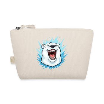 Laughing Polar Bear in Blue Lightning - Organic Pouch - nature - Front