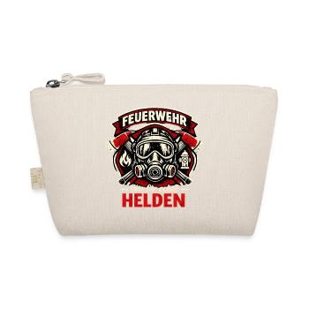 Nur echte Helden der Feuerwehr - Bio-Täschchen - Natur - Vorne