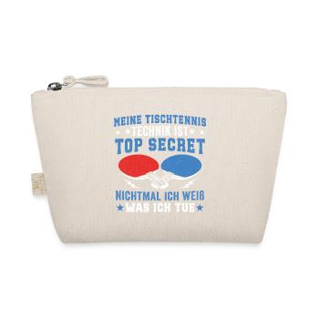 Meine tischtennis Technik Is Top Secret - Bio-Täschchen - Natur - Vorne