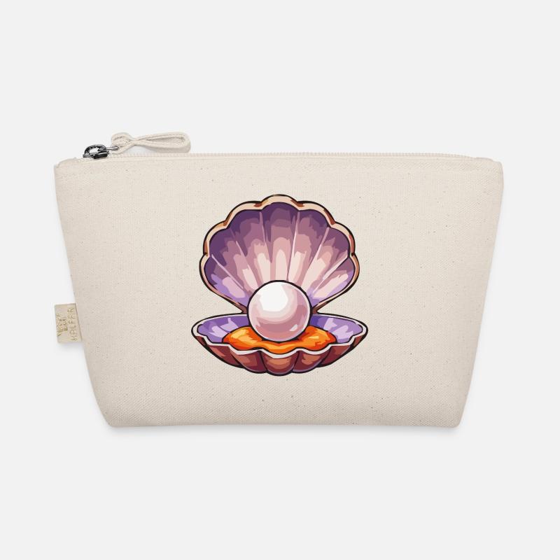 Iridescent pearl in shell Organic Pouch