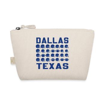 Dallas Texas Football Helmets Pattern - Organic Pouch - nature - Front