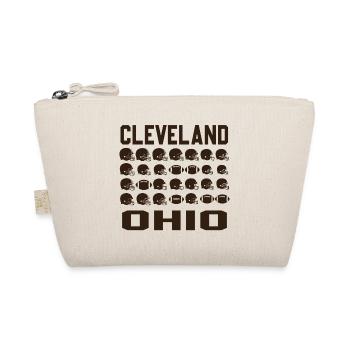 Muster der Cleveland Ohio Footballhelme - Bio-Täschchen - Natur - Vorne