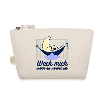 Fußballtraum "Weck mich wenn es vorbei ist" - Bio-Täschchen - Natur - Vorne
