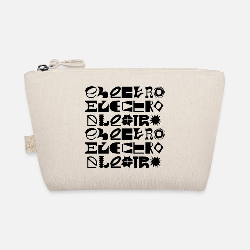 Electro music typography logo design Organic Pouch