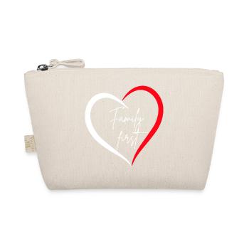 Family First – Heart - Organic Pouch - nature - Front