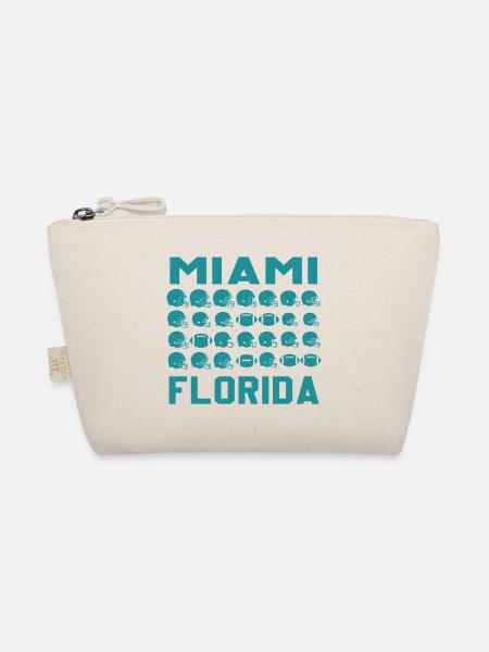 Miami Florida Football Shield - Organic Pouch - nature - Front