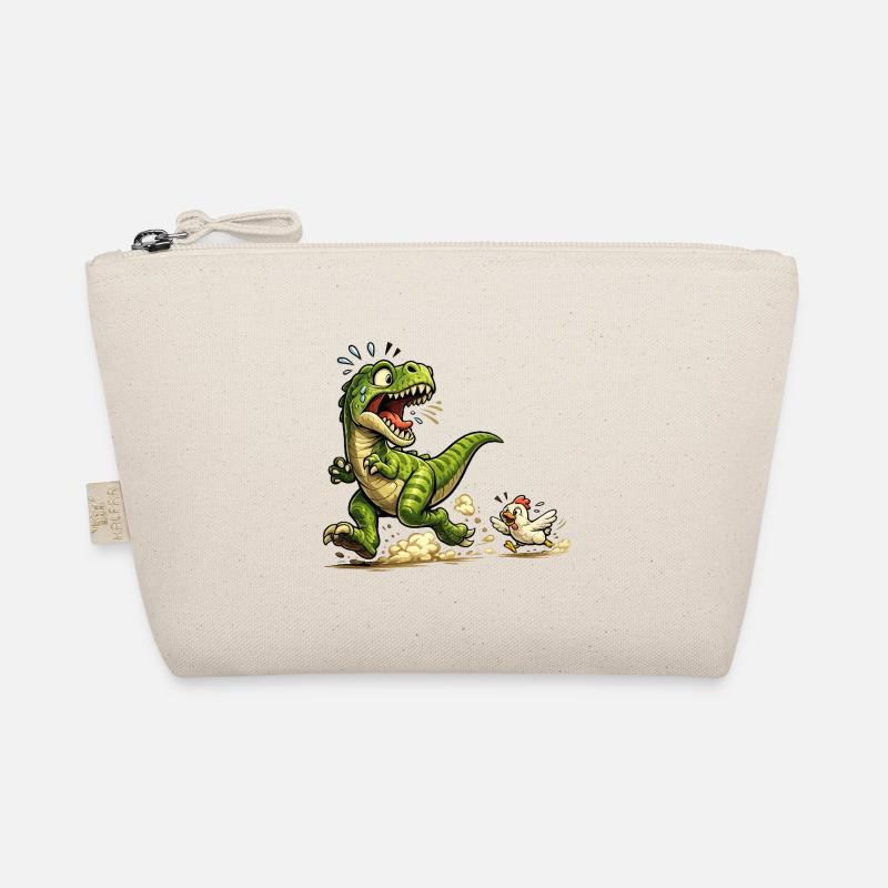 Dinosaure Raptor comique en fuite devant un poulet Trousse biologique