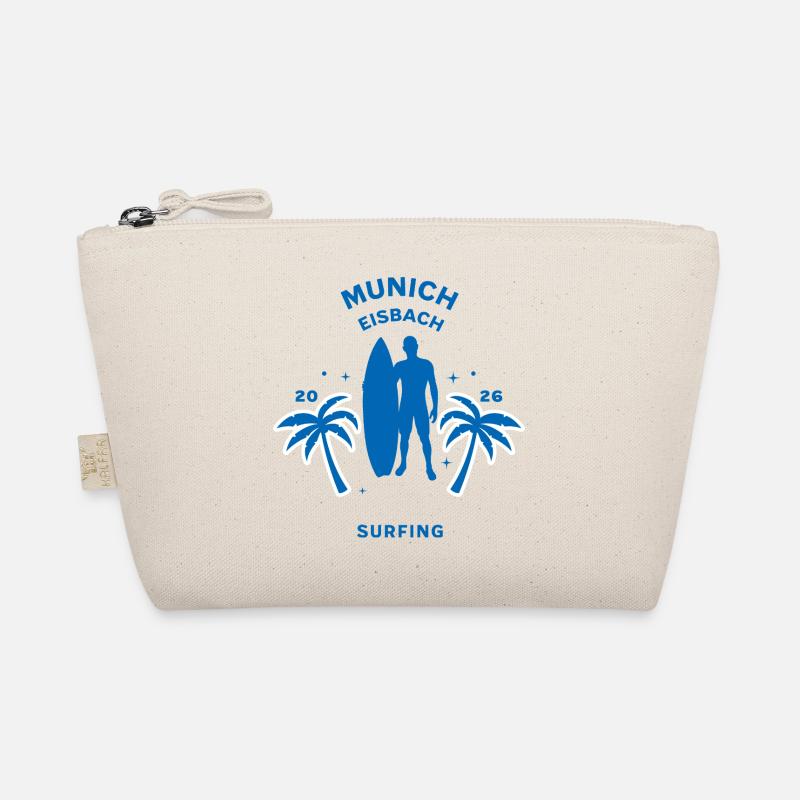 Munich Surfing 2026 Palmen Silhouette - Bio-Täschchen - Natur