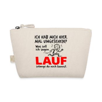Lauf solange du noch kannst – Lustiges Comic - Bio-Täschchen - Natur - Vorne