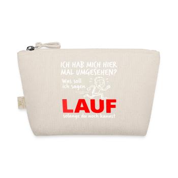 Lauf solange du noch kannst – Lustiges Comic - Bio-Täschchen - Natur - Vorne
