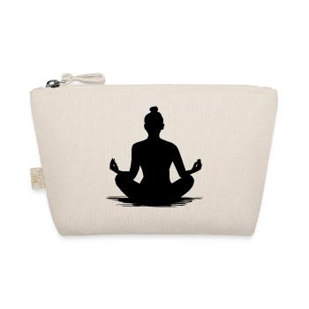 Silhouette Meditierende Frau Yoga - Illustration - Bio-Täschchen - Natur - Vorne