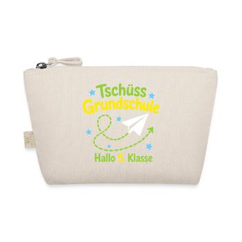 Tschüss Grundschule, Hallo 5. Klasse Papierflieger - Bio-Täschchen - Natur - Vorne