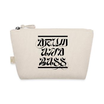 Drum and Bass Typografie-Logo T-Shirt - Bio-Täschchen - Natur - Vorne