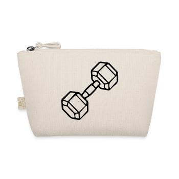 Dumbbell Icon Weights Training - Organic Pouch - nature - Front