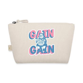 Gain Gain Gym Girl Cartoon - Organic Pouch - nature - Front