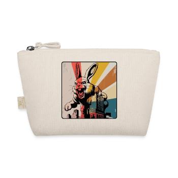 Wütender Horror Hase Retro-Urban - Bio-Täschchen - Natur - Vorne