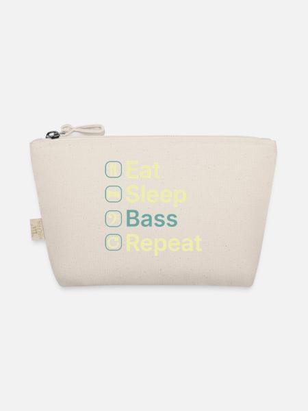 Essen, schlafen, Bass wiederholen, lustiges Bassspieler-Geschenk - Bio-Täschchen - Natur