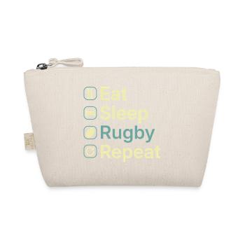 Manger et dormir Rugby Répéter Cadeau drôle de joueur de rugby - Trousse biologique - nature - Devant