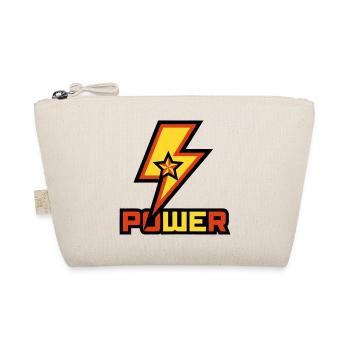 Power Lightning Star Logo - Organic Pouch - nature - Front