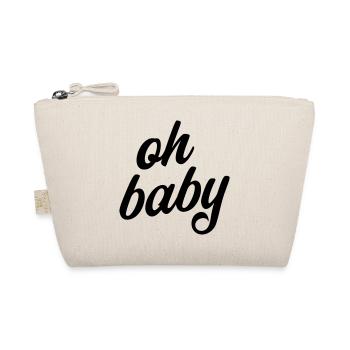 Oh Baby Spruch Schwangerschaft T-Shirt - Bio-Täschchen - Natur - Vorne