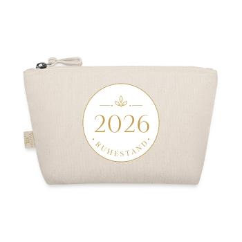 2026 Ruhestand – Minimalistischer Kreis - Bio-Täschchen - Natur - Vorne