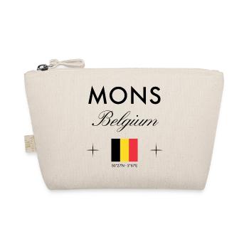 Mons Belgien Koordinaten Reise Souvenir - Bio-Täschchen - Natur - Vorne