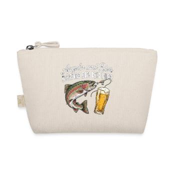 Forelle Angeln Und Bier - Bio-Täschchen - Natur - Vorne
