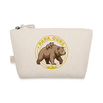 Papa Ours et Ourson Badge Nature Fête des Pères - Trousse biologique - nature - Devant