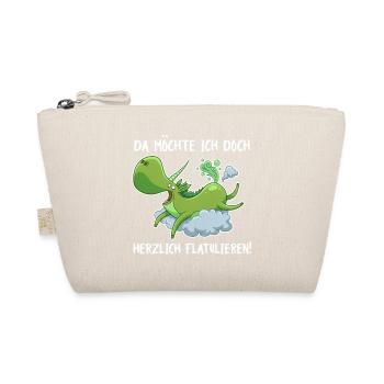 Flatulierendes Einhorn – Lustiger Spruch - Bio-Täschchen - Natur - Vorne