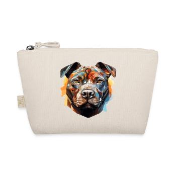 Colorful Polygonal Dog - 052 - Organic Pouch - nature - Front