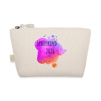 Schulkind 2026 - Bio-Täschchen - Natur - Vorne