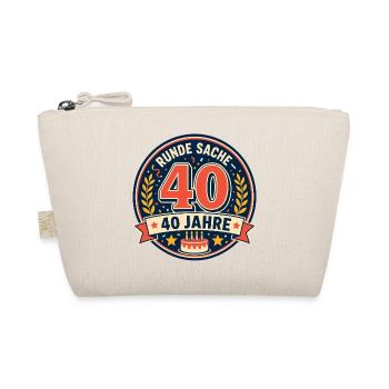 40. Geburtstag Runde Sache 40 Jahre Geschenk - Bio-Täschchen - Natur - Vorne