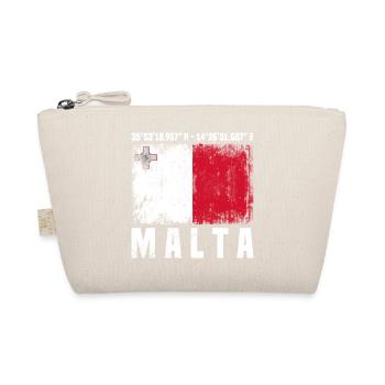Malta Koordinaten - Bio-Täschchen - Natur - Vorne
