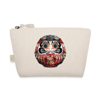 Geometrische Daruma Muster Origami Daruma  - Bio-Täschchen - Natur - Vorne