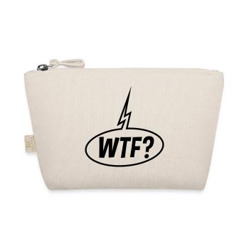 WTF Sprechblase (Fragezeichen / Black) - Bio-Täschchen - Natur - Vorne