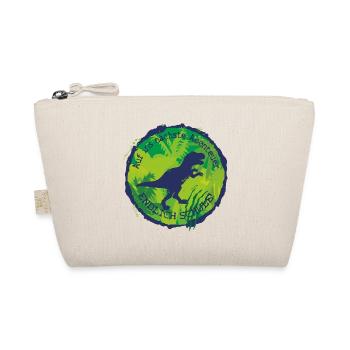 Dino Adventure Finally School T-Rex – Schoolchild - Organic Pouch - nature - Front
